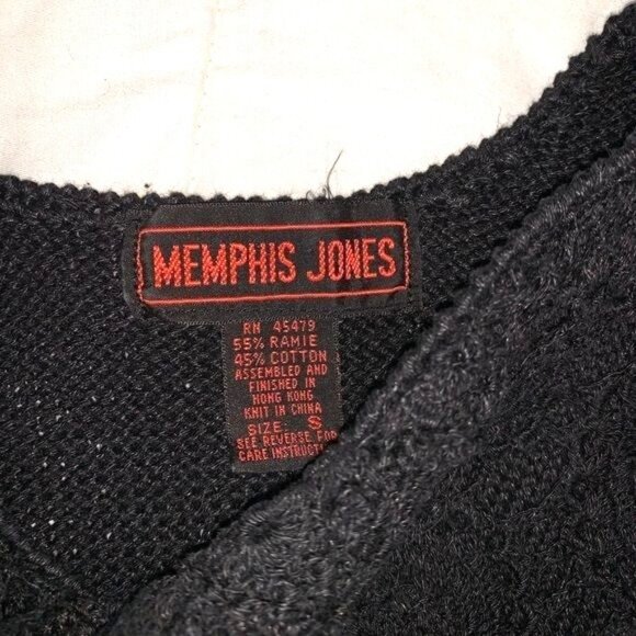 Black Sleeveless Sweater With Crochet Lace Detail Memphis Jones Womens Medium - Picture 3 of 6